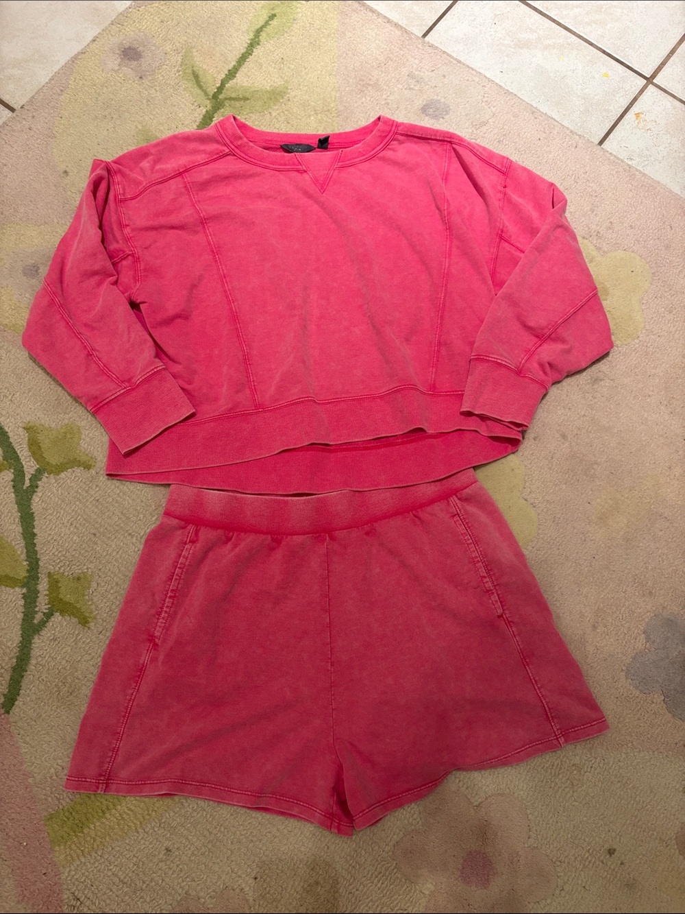 Danskin Pink Two-Piece Lounge Set - Shorts & Pullover